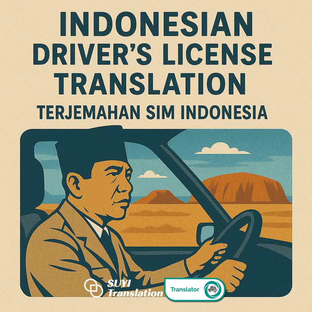 NAATI Certified Indonesia -> English Drive License Translation