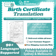 Load image into Gallery viewer, Birth Certificate Translation (By NAATI-Certified Translator)
