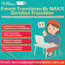 Load image into Gallery viewer, French Translation By NAATI Certified Translator
