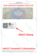 Load image into Gallery viewer, Birth Certificate Translation (By NAATI-Certified Translator)
